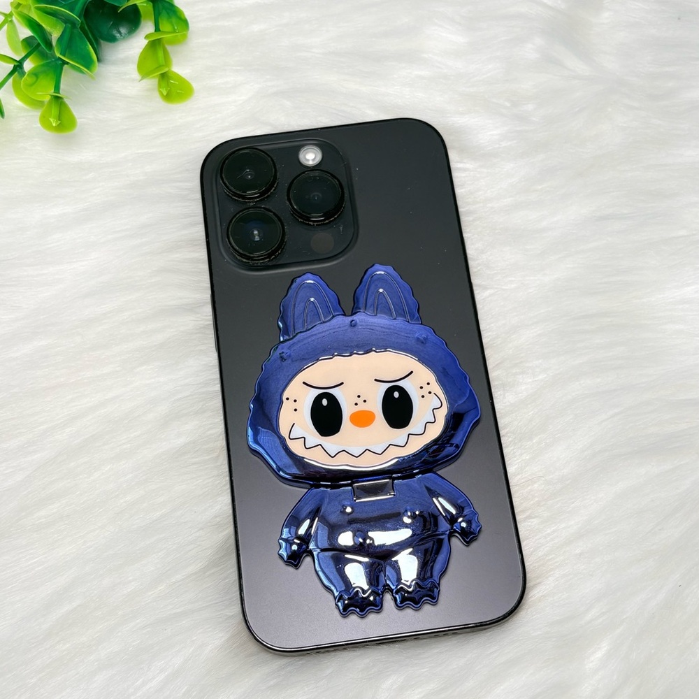 Labubu Metallic Blue Phone Mirror/Stand